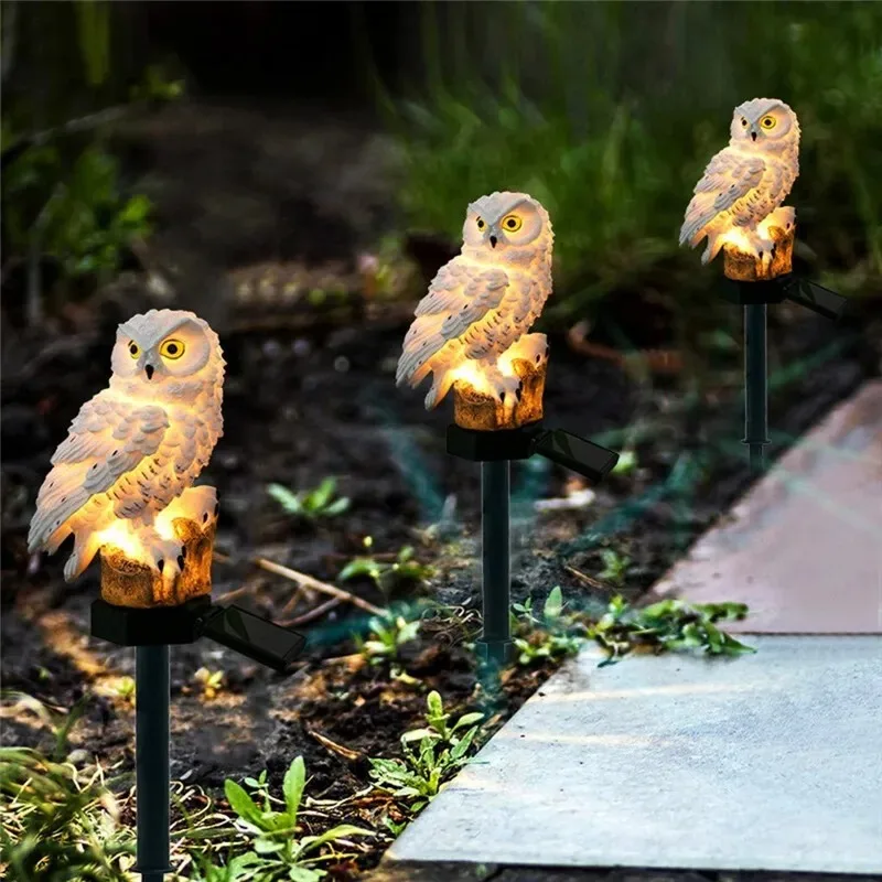 Renewable Energy House - Solar Lamp Owl Animal Solar Garden