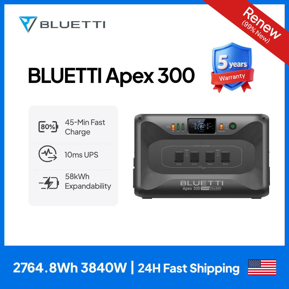 Renewable Energy Solutions - 【RENEW 】BLUETTI Apex 300 2764Wh Portable
