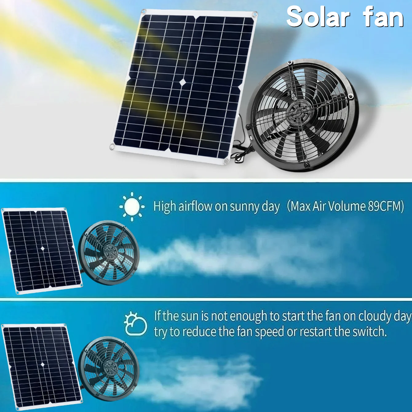 NEW 6 Inch Solar Exhaust Fan K - đánh giá và giá Renewable Energy House