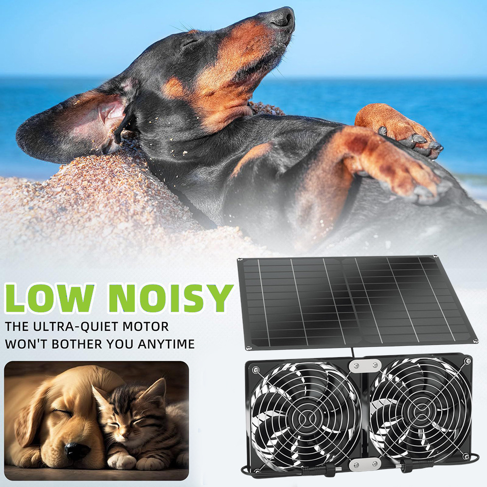 200CFM Solar Powered Dual Fan  - đánh giá và giá Renewable Energy House