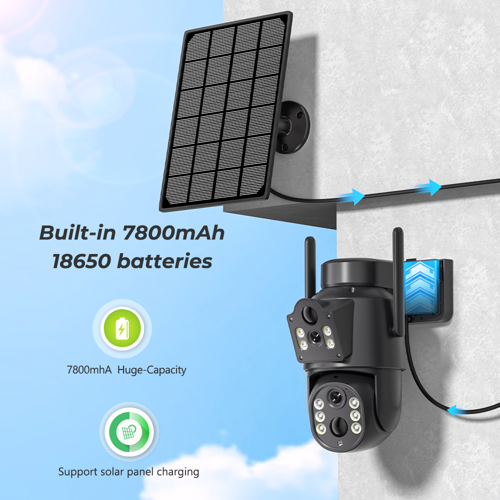 8MP 4K HD Solar WiFi Camera Ou - đánh giá và giá Solar Panel Tilt Mount