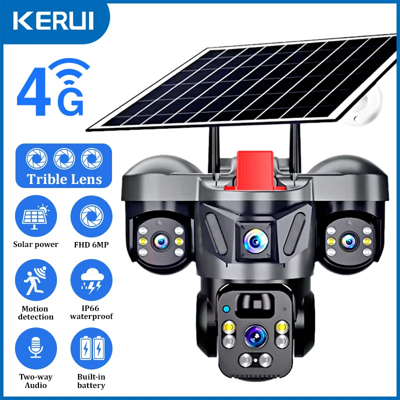 KERUI V380 Pro Outdoor PTZ 6MP - đánh giá và giá Solar Panel Tilt Mount