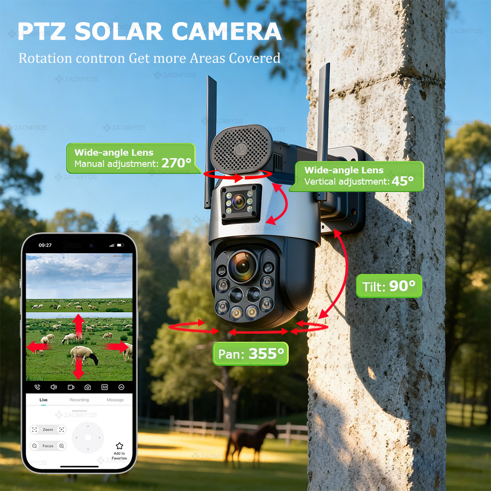 Dual Lens Home Outdoor Surveil - đánh giá và giá Solar Panel Tilt Mount
